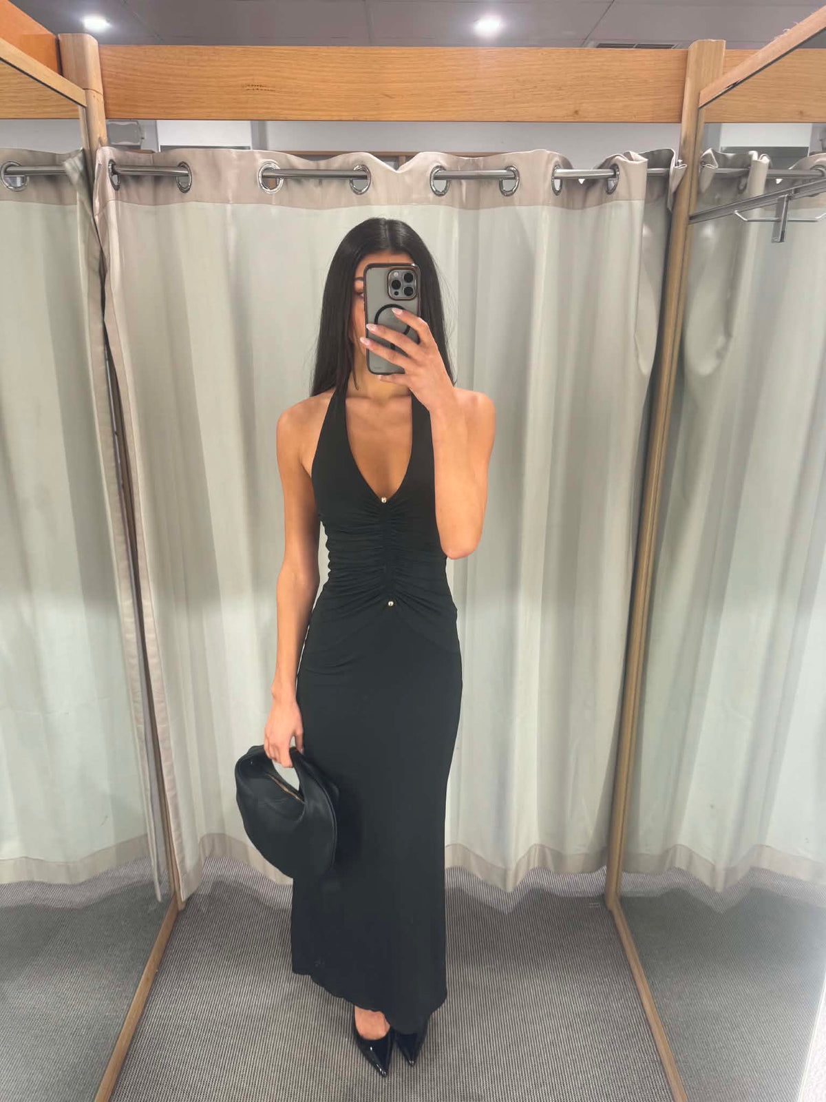 Halter Neck Black Dress