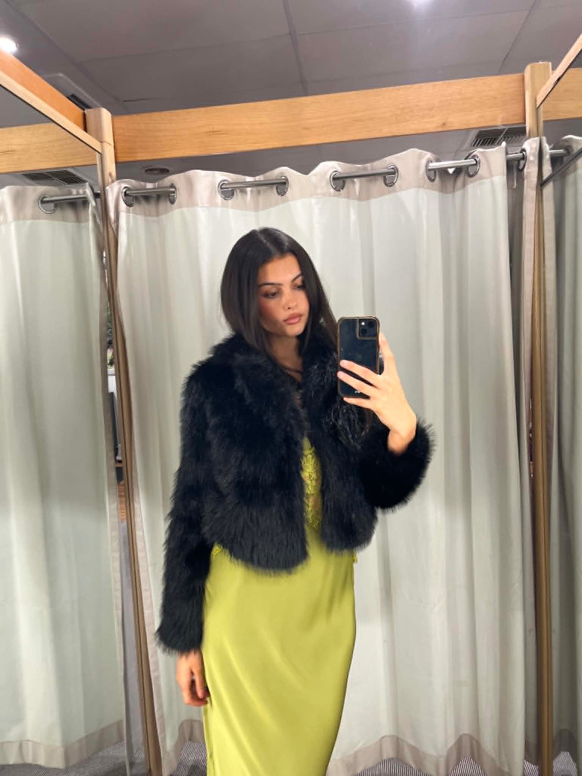 Solene Faux Fur Black