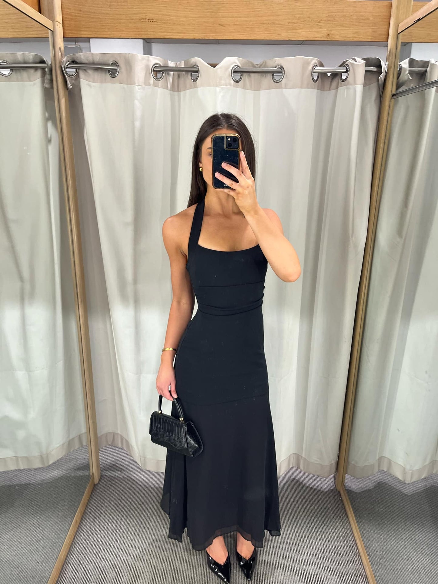Halter neck Black Dress