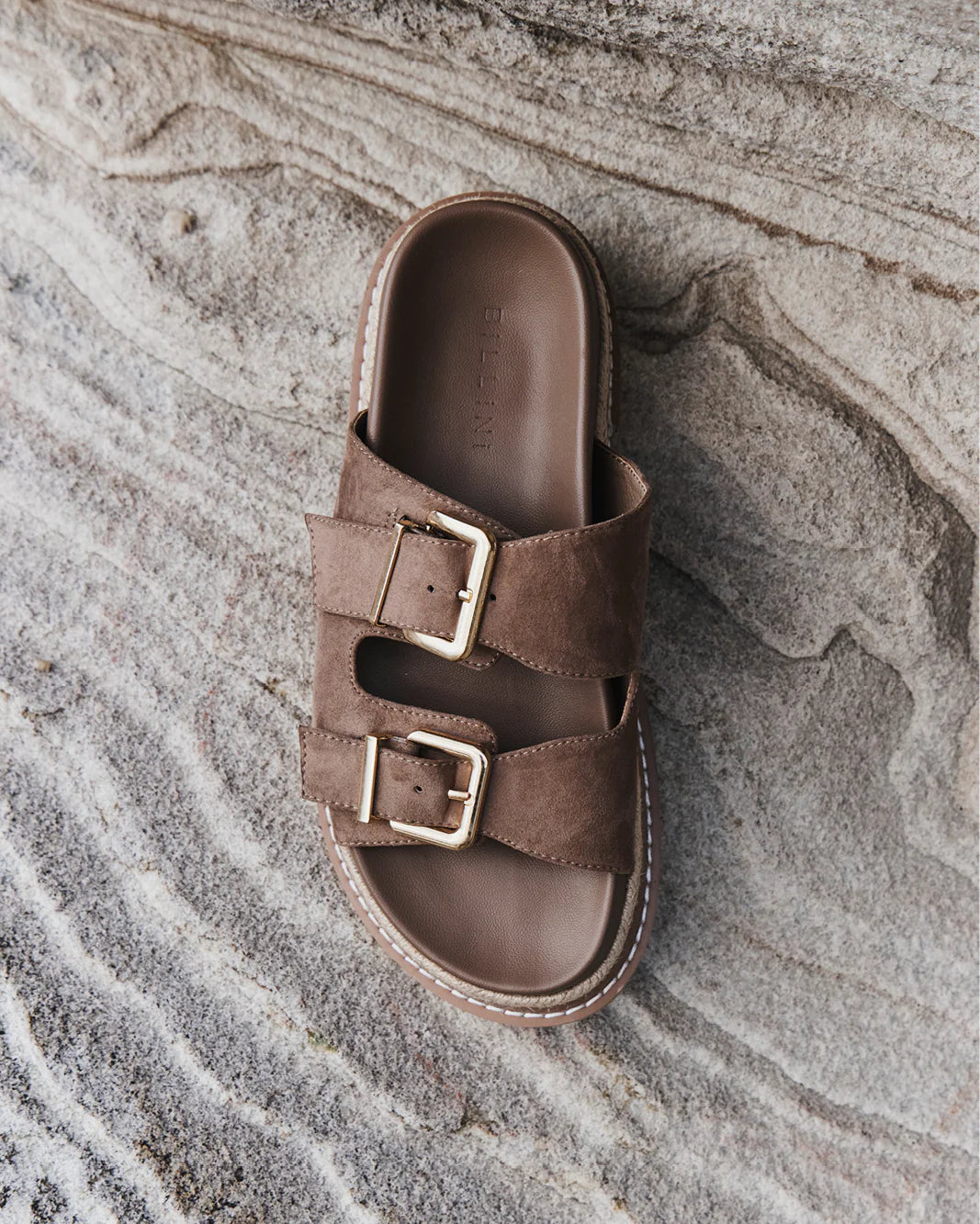 Alder Fawn Suede Sandals Billini