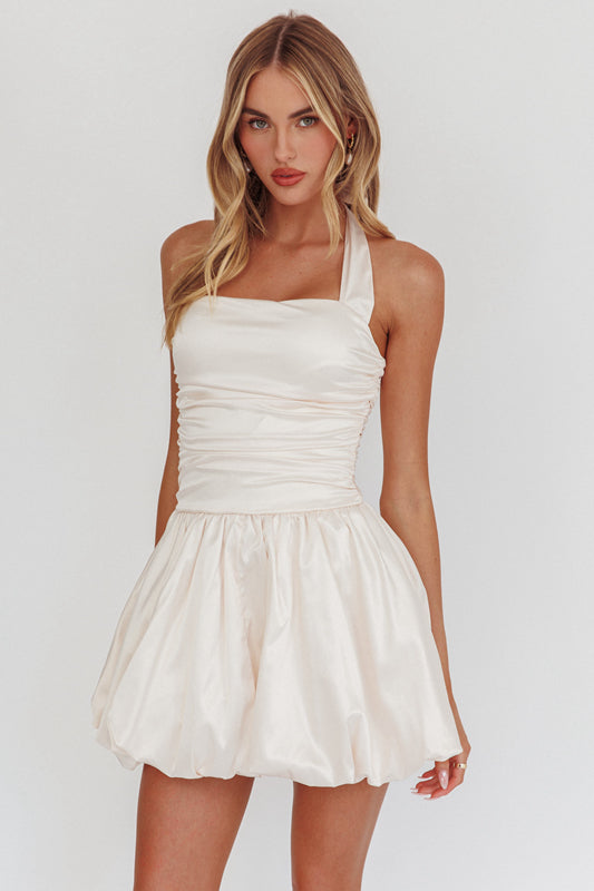 Miley cream Satin bubble