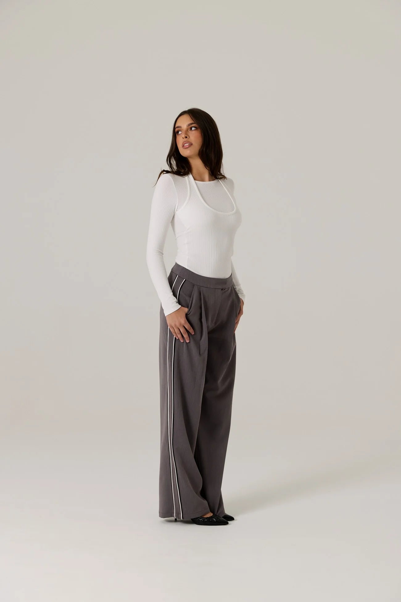 Maia Tailored Pant - Iron Coming Soon