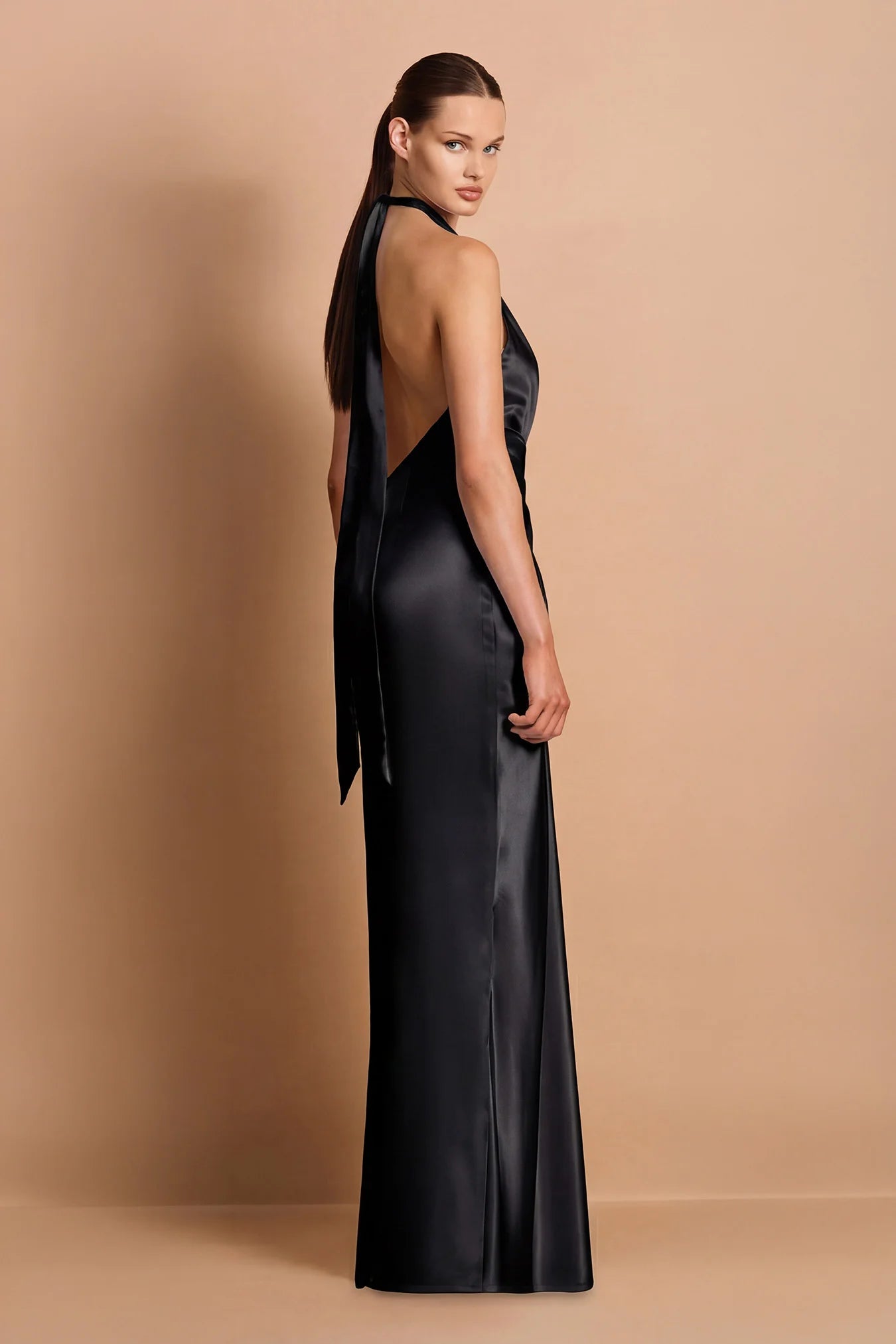 Harlow Plunge Gown Black Nookie