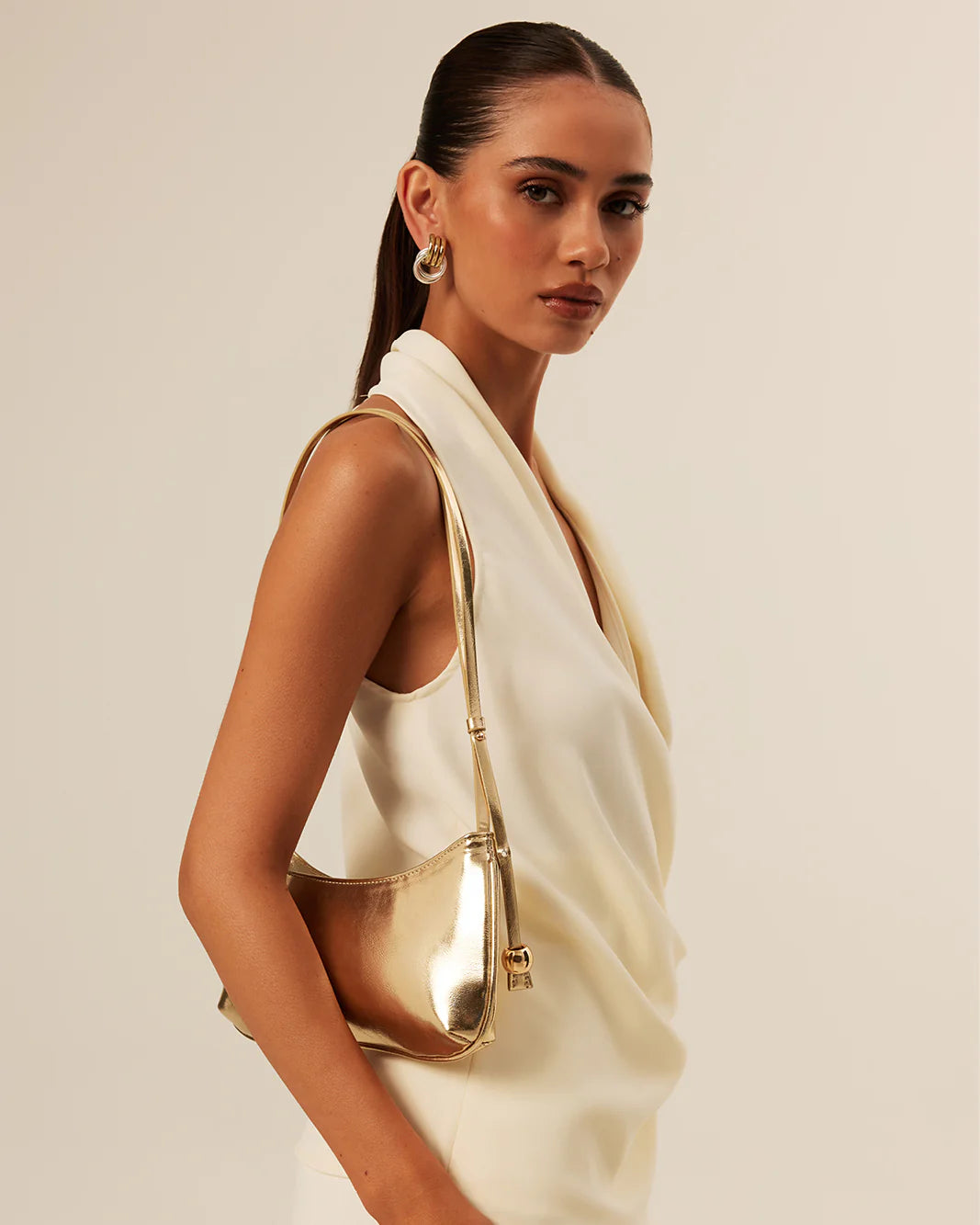 Rosabelle shoulder Bag Gold Metalic