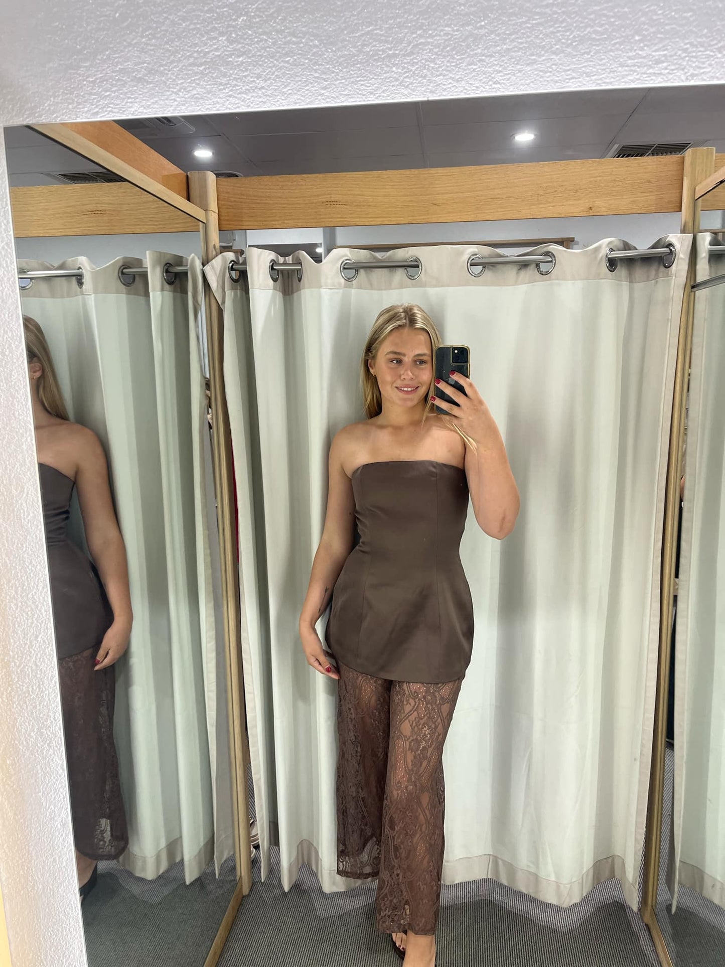 Quinn Strapless Lace Set