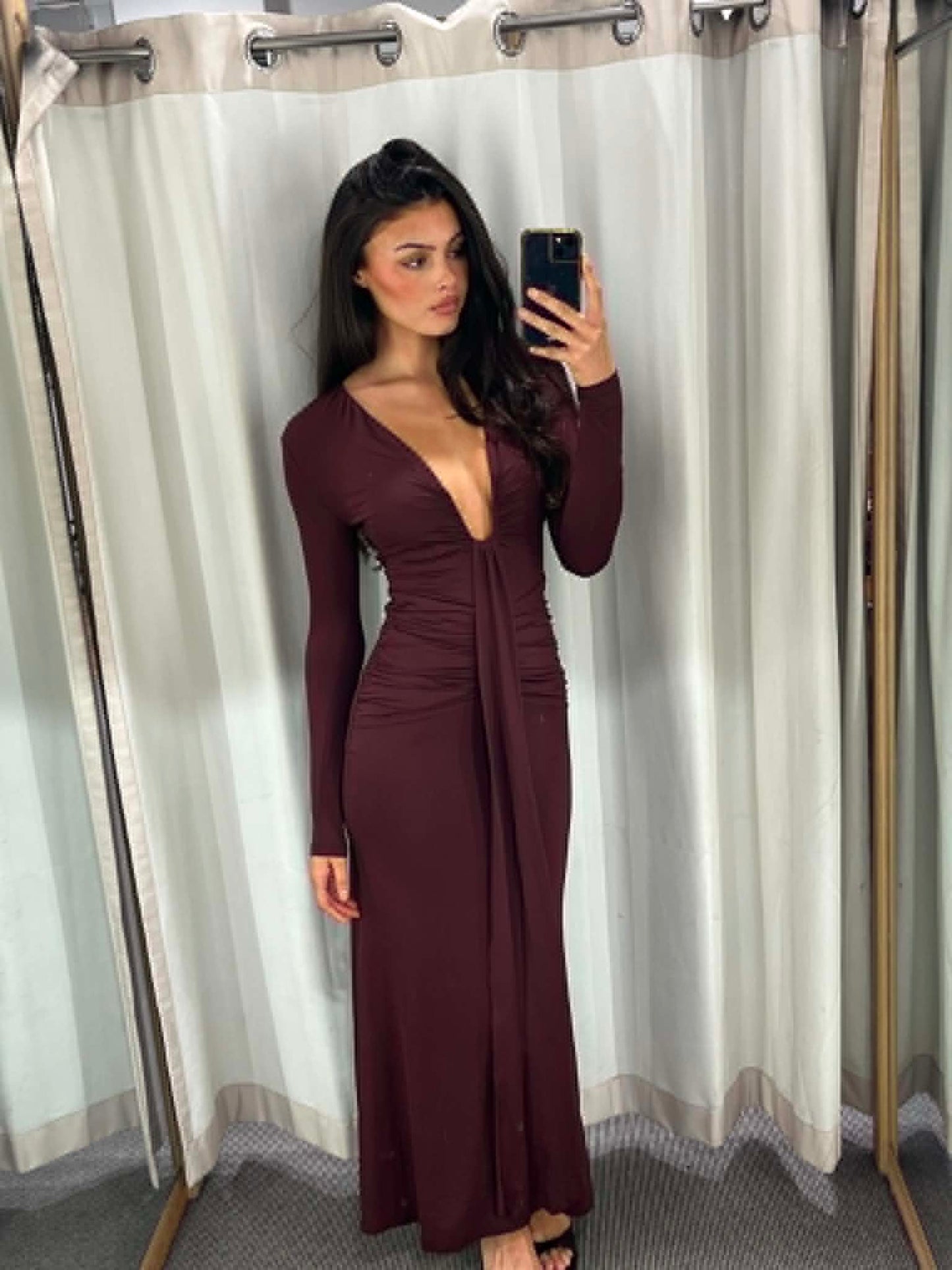 Imogene Long Sleeve Burgandy