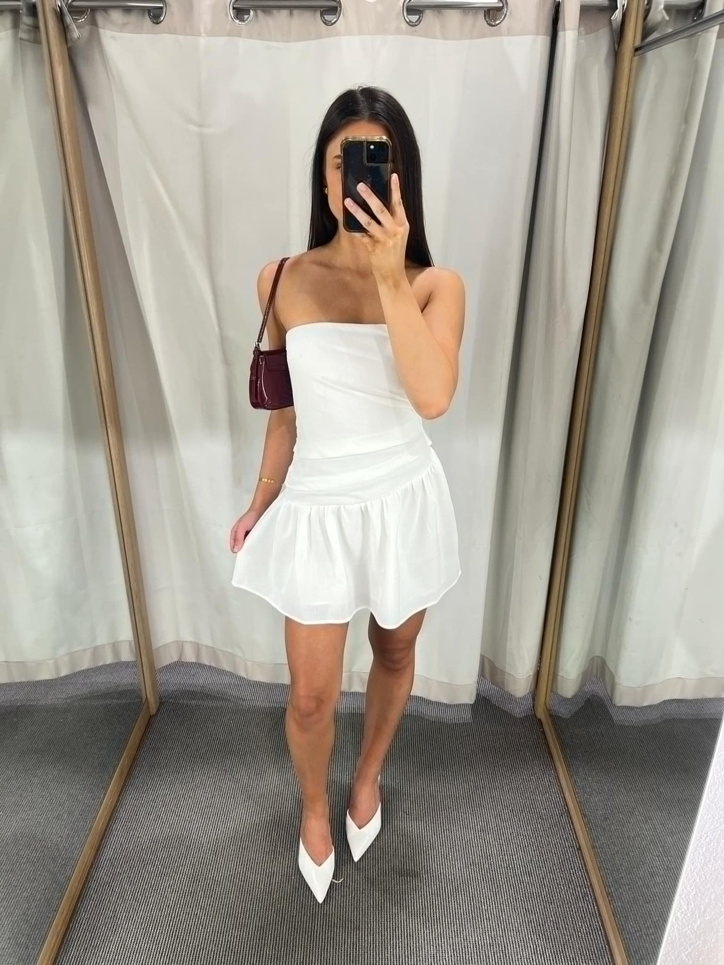 Bloom White Strapless Dress