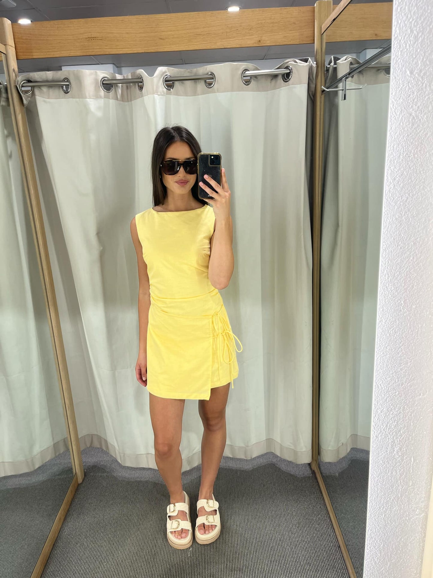 hope yellow mini dress