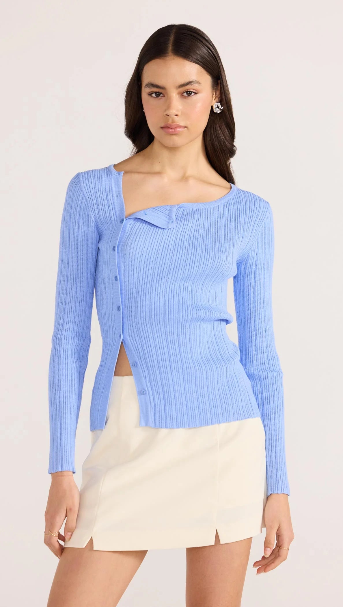 Zinnia Asymmetric Knit Top