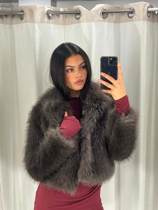 Solene Faux Fur Chocolate
