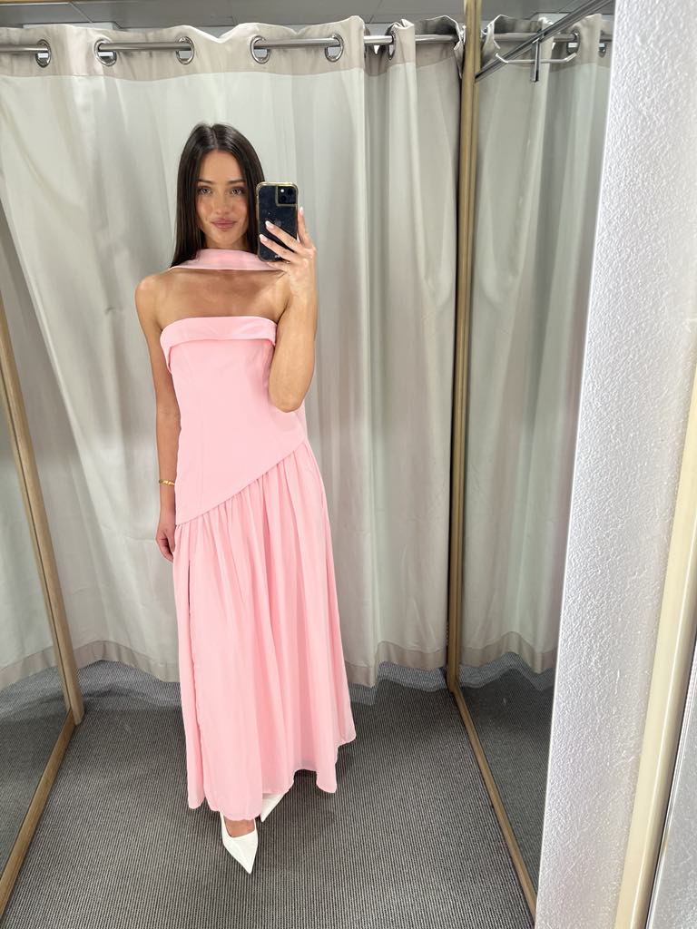 Blair pink strapless dress