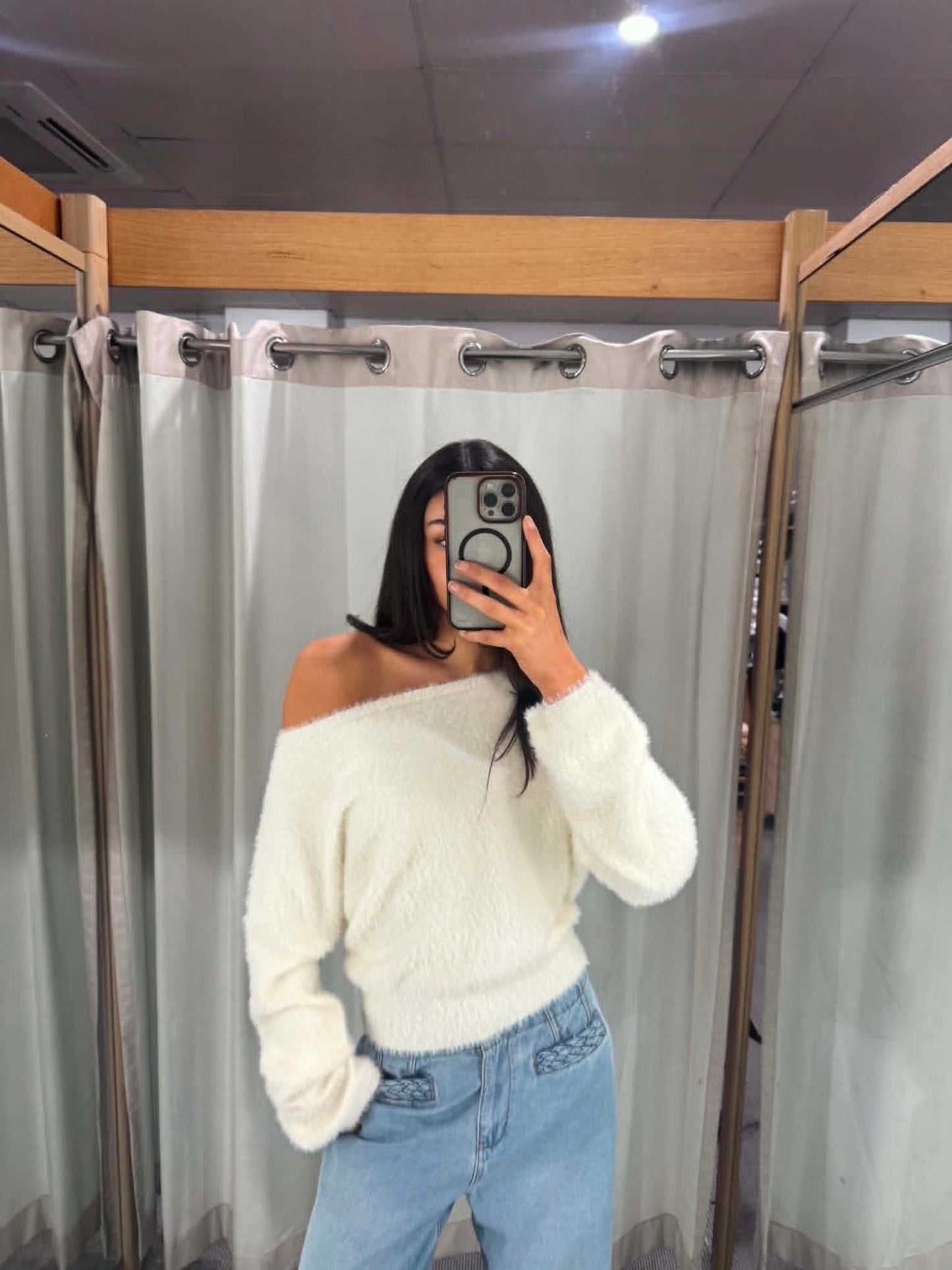 The Celeste Off-Shoulder Knit –