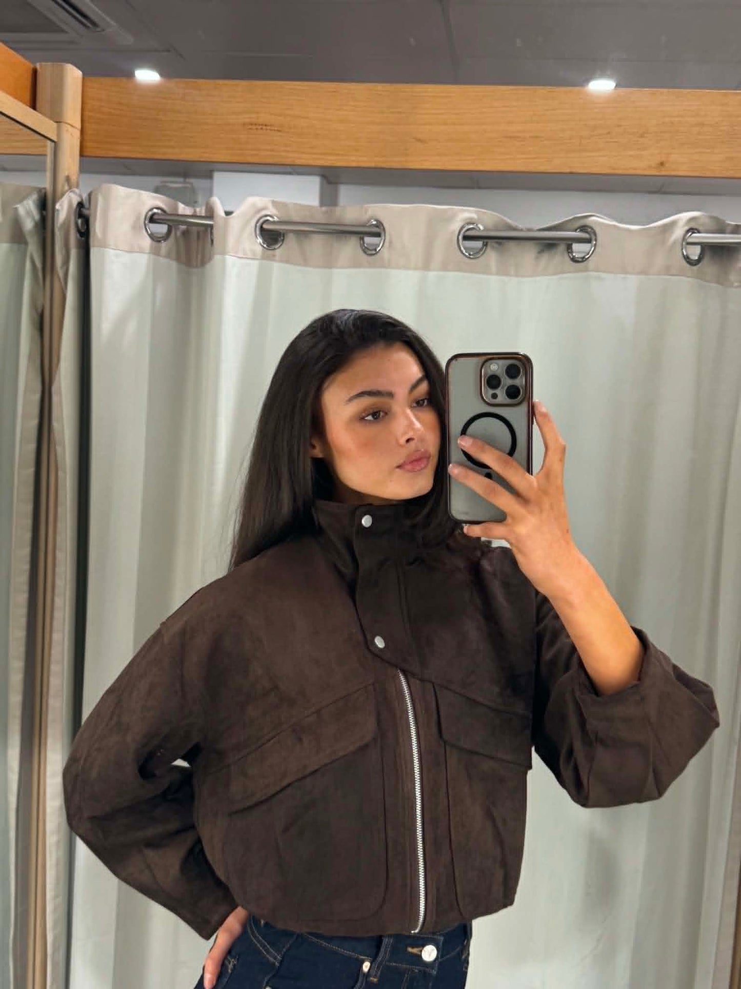 The Marley Cropped Jacket – Chocolate