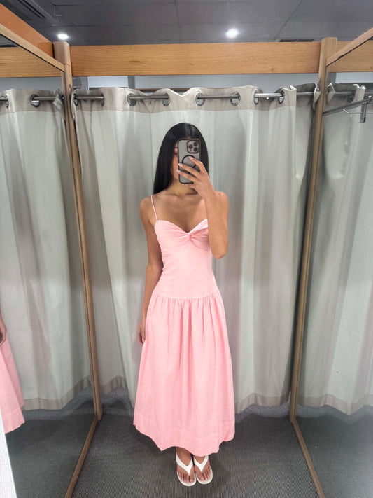 Mila Drop Waist Midi Dress