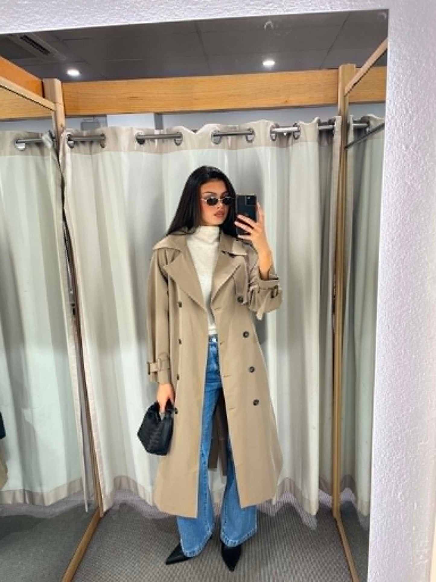 Illusion Trench Coat Beige