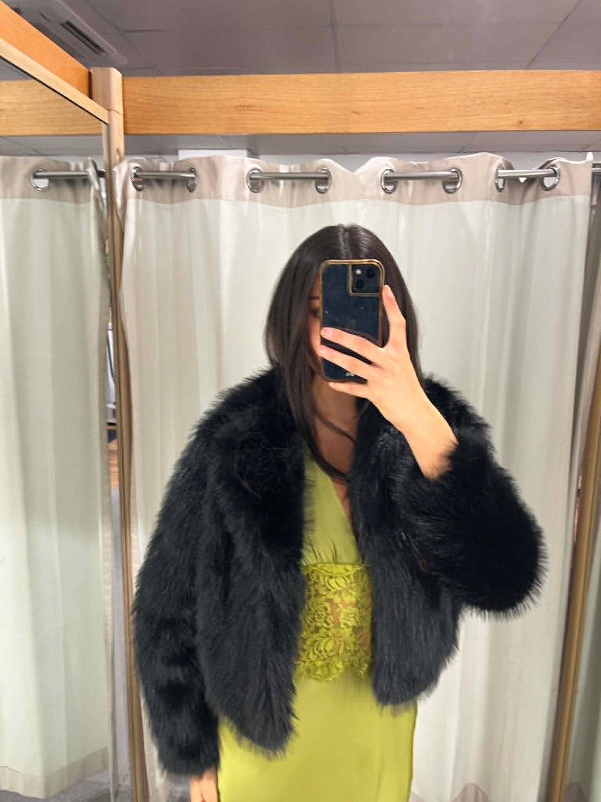 Solene Faux Fur Black