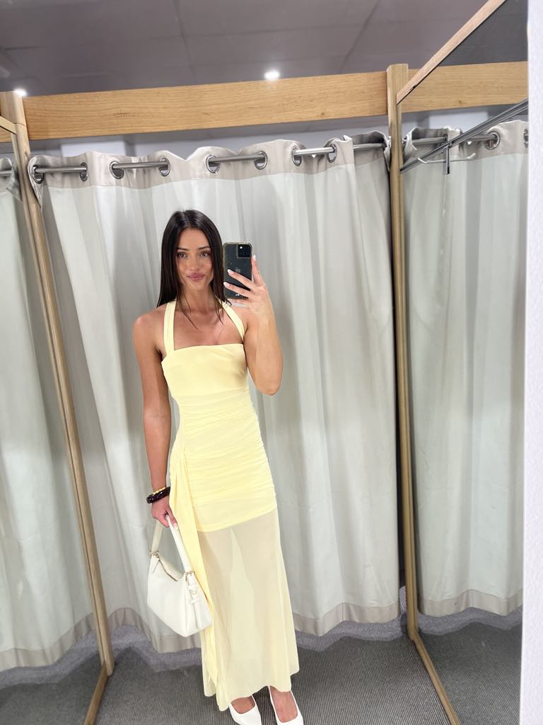 Ari halter butter dress