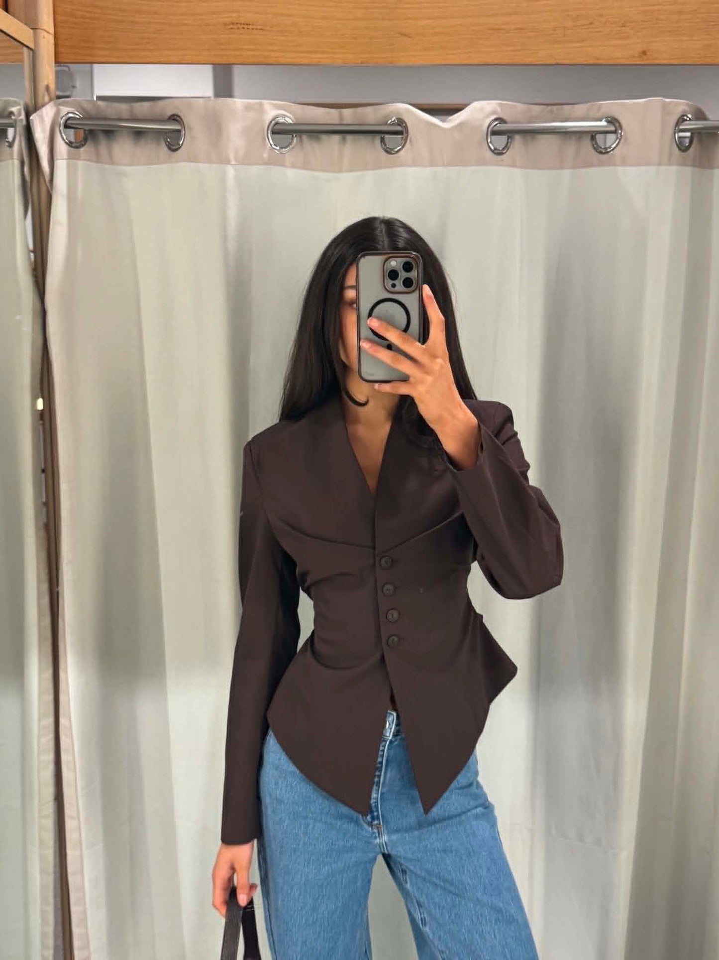 The Elodie Tailored Blazer – Chocolate