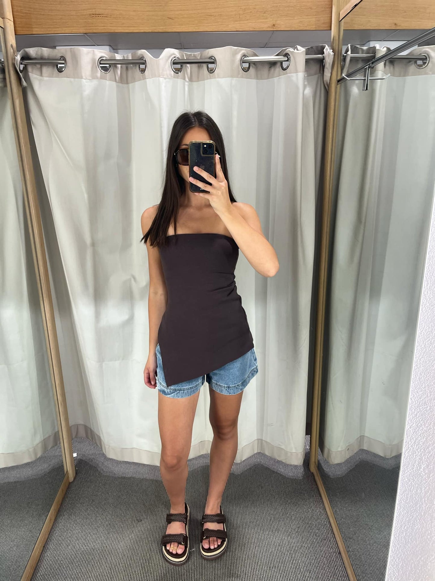 Allison strapless - choc