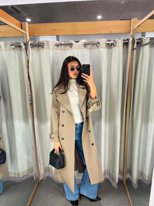 Illusion Trench Coat Beige
