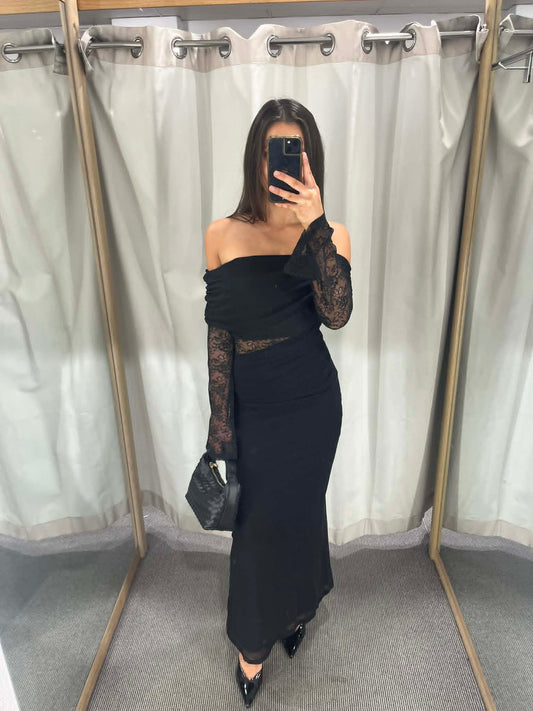 Luna Lace Sleeve Dress