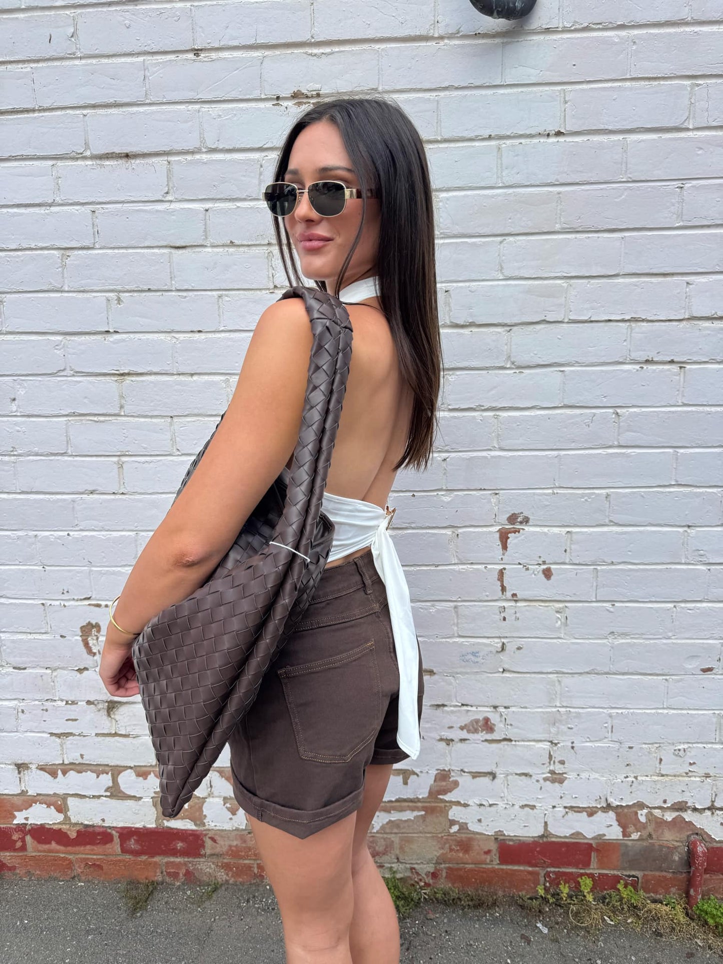 Country denim shorts - chocolate