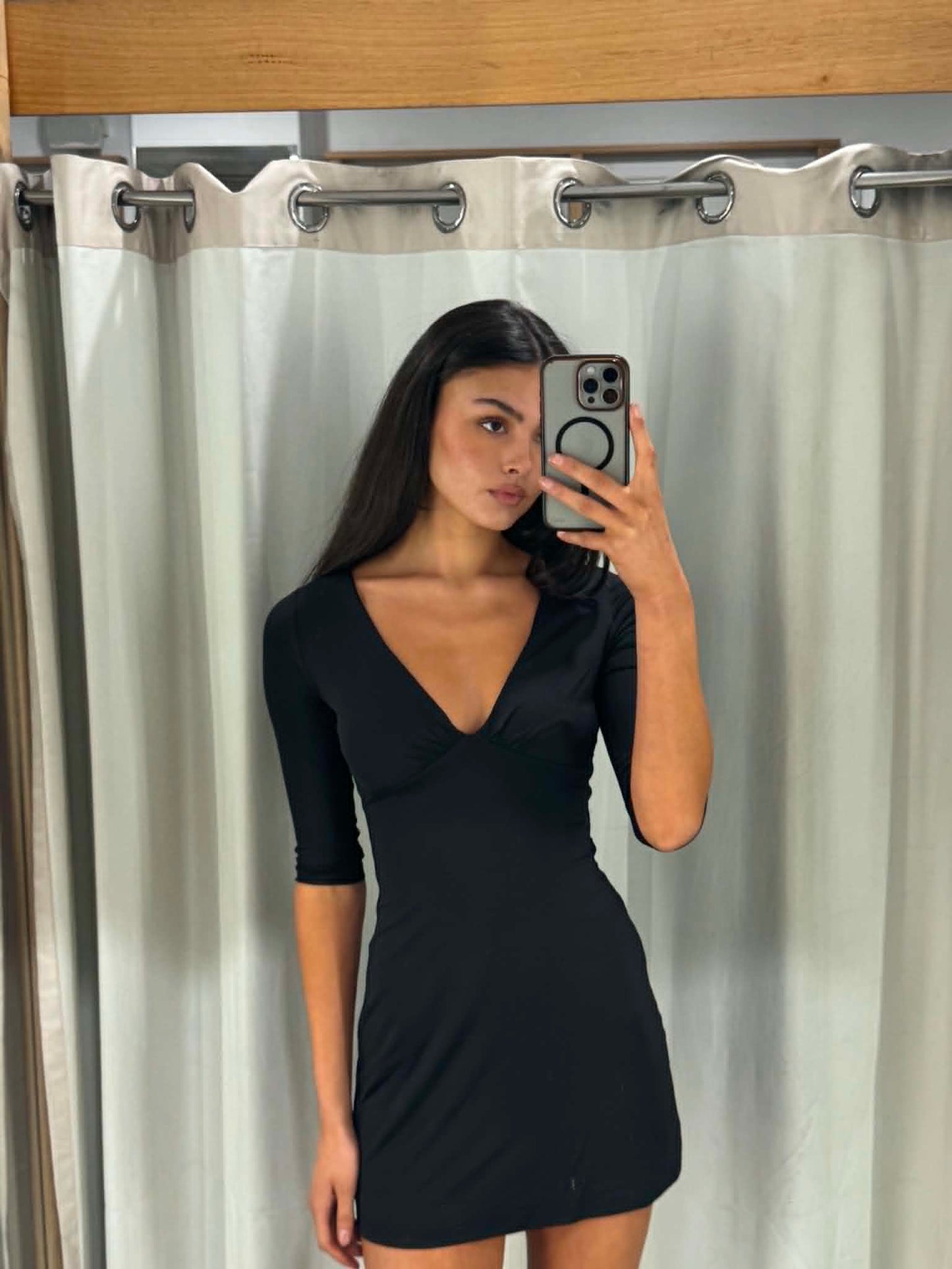 The Capri Mini Dress – Black