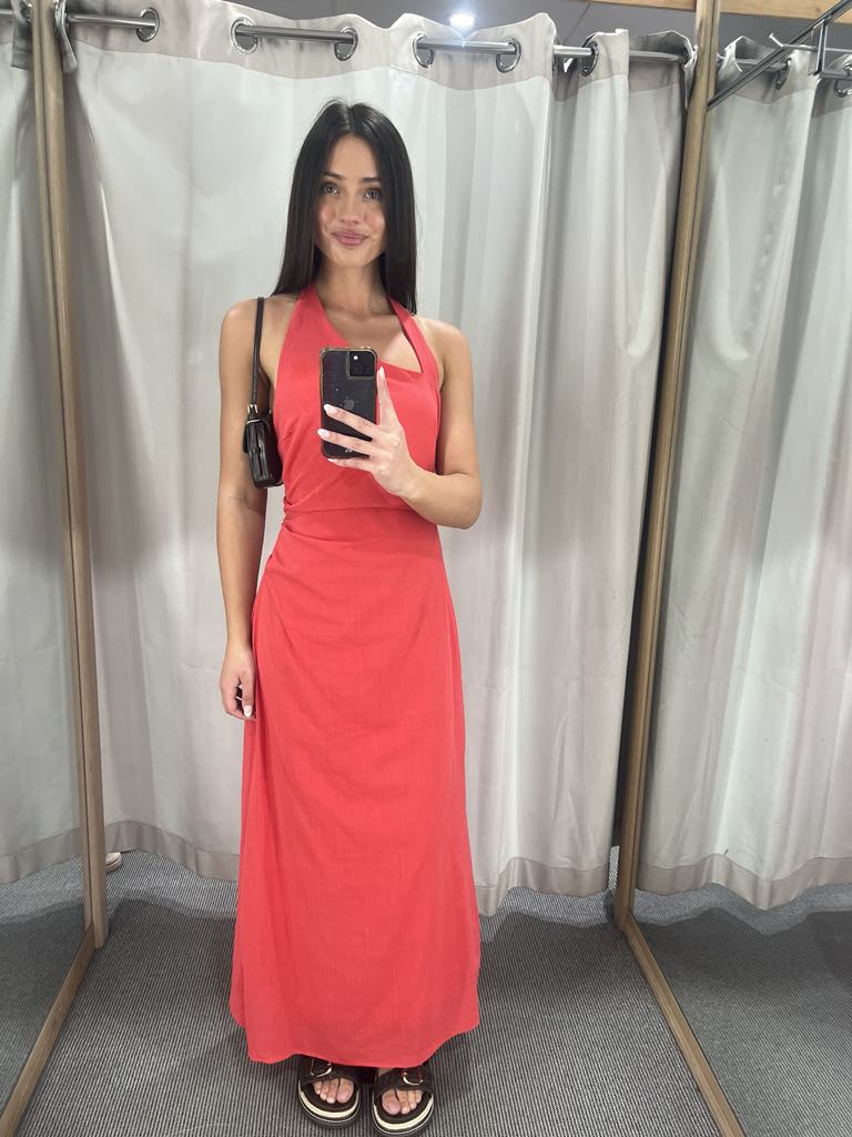 Ella Red halter dress