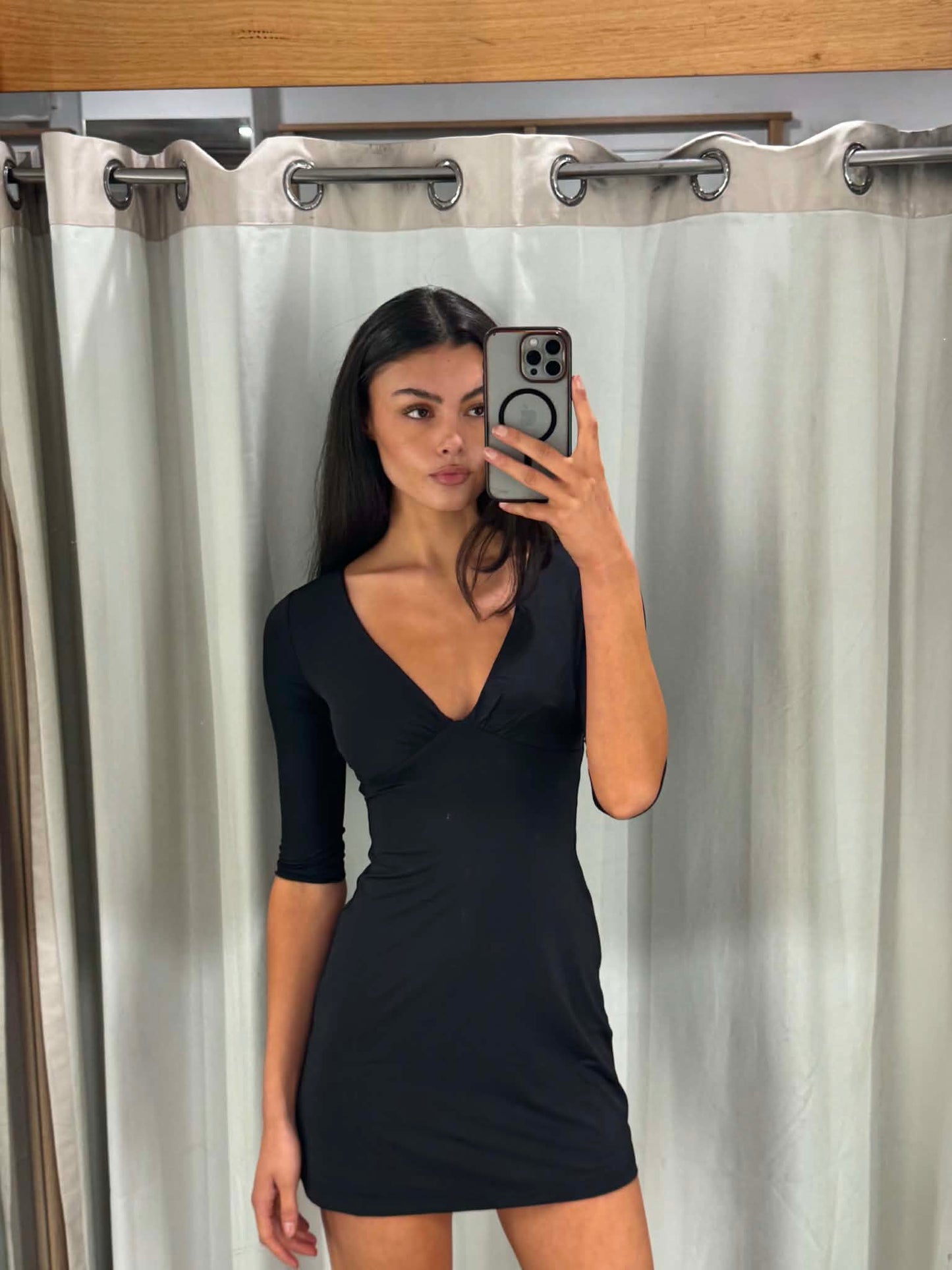 The Capri Mini Dress – Black