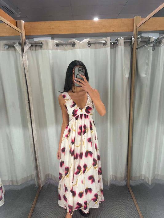 Floral mink pink dress