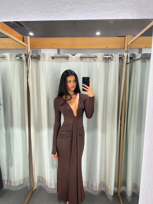 Imogene Long Sleeve Chocolate