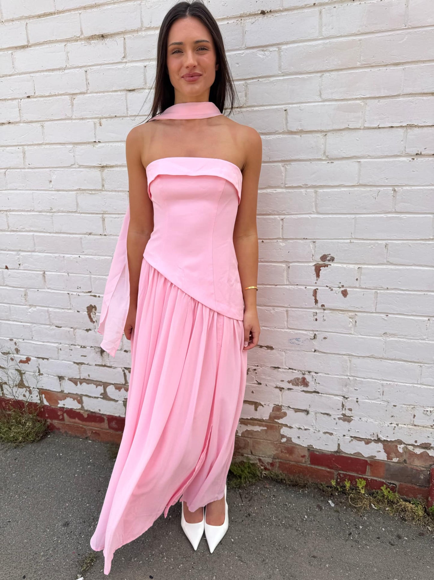 Blair pink strapless dress
