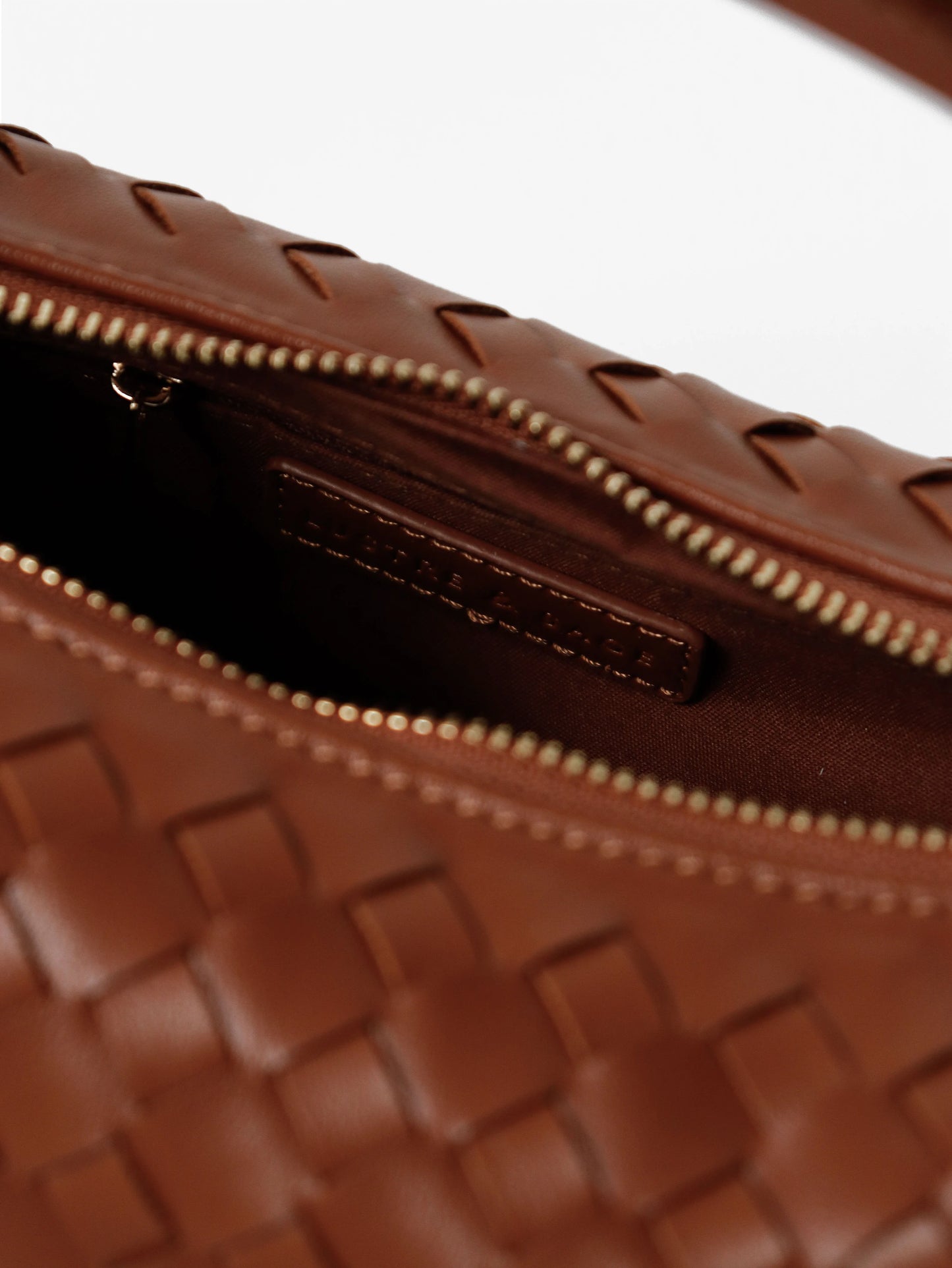 Cleo Woven Handbag in Tan