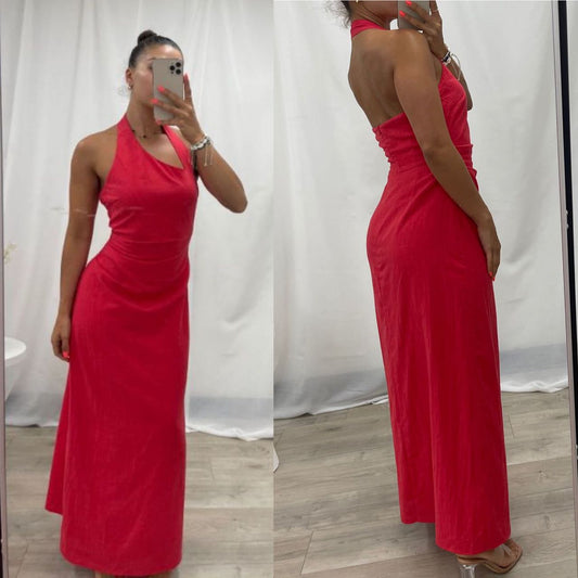 Red One Shoulder Dress