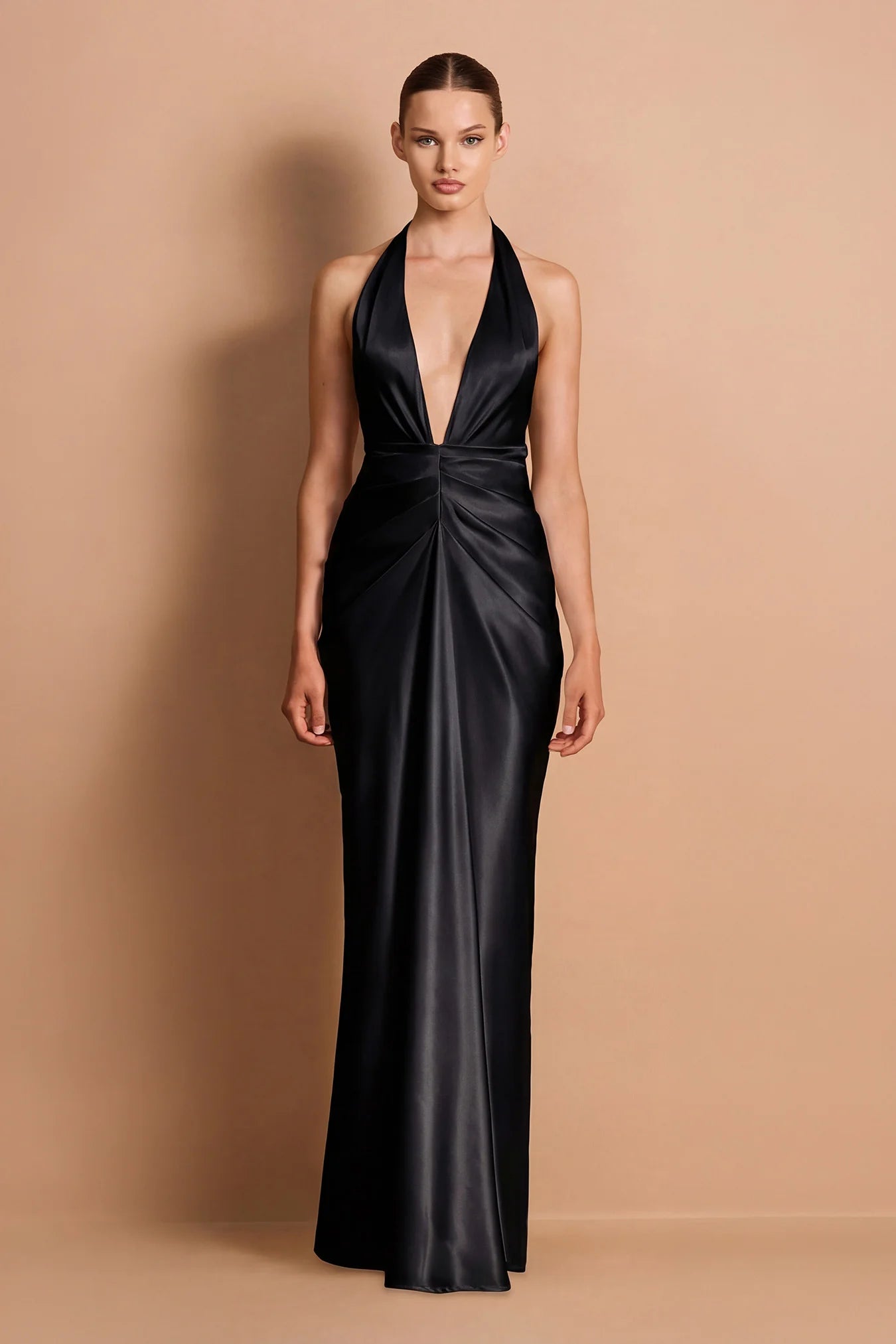 Harlow Plunge Gown Black Nookie