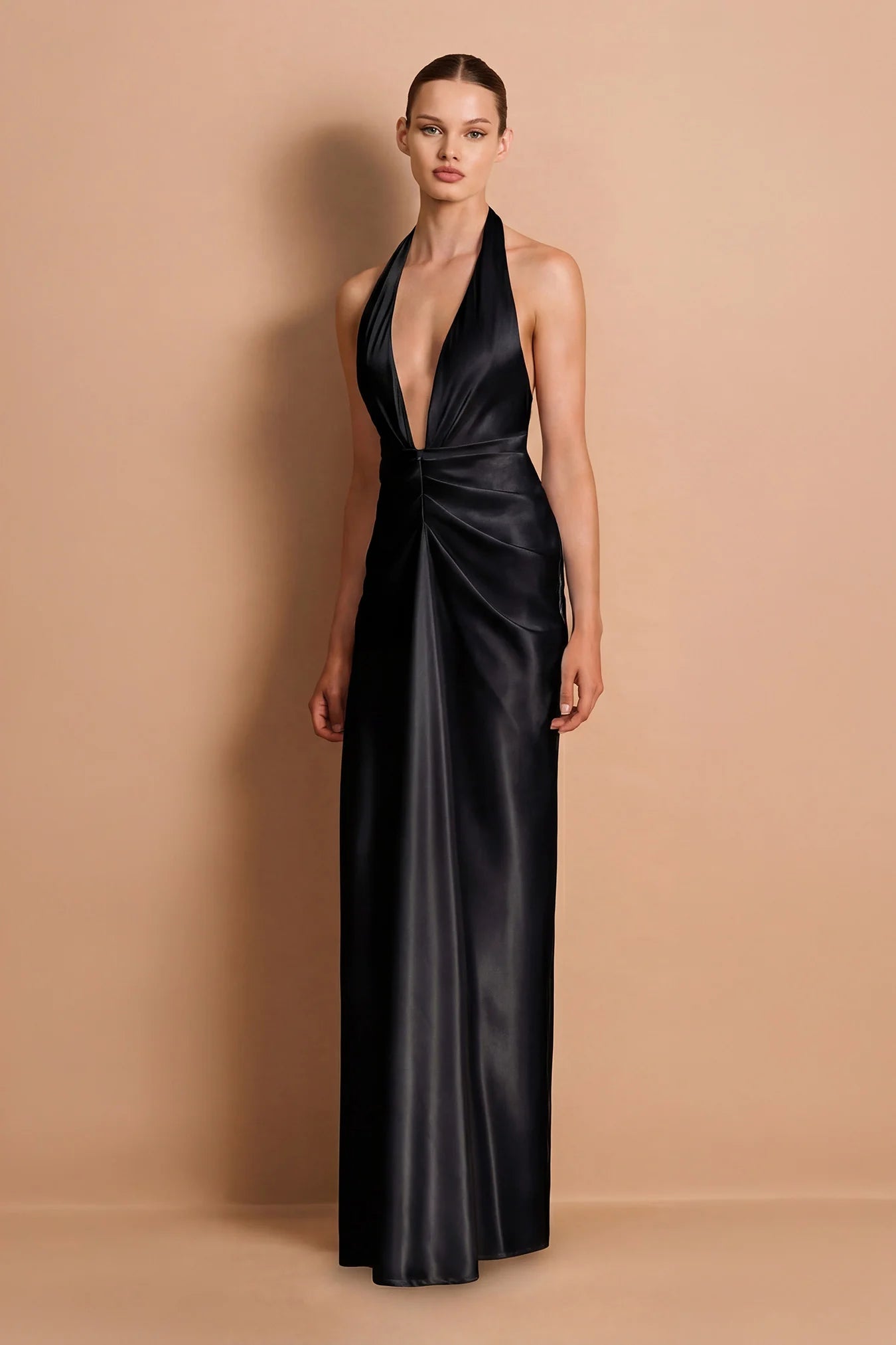 Harlow Plunge Gown Black Nookie