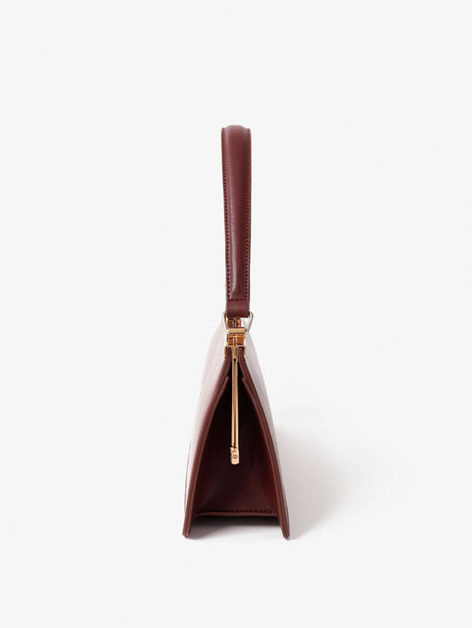 Solene Burgandy Top Handle Handbag