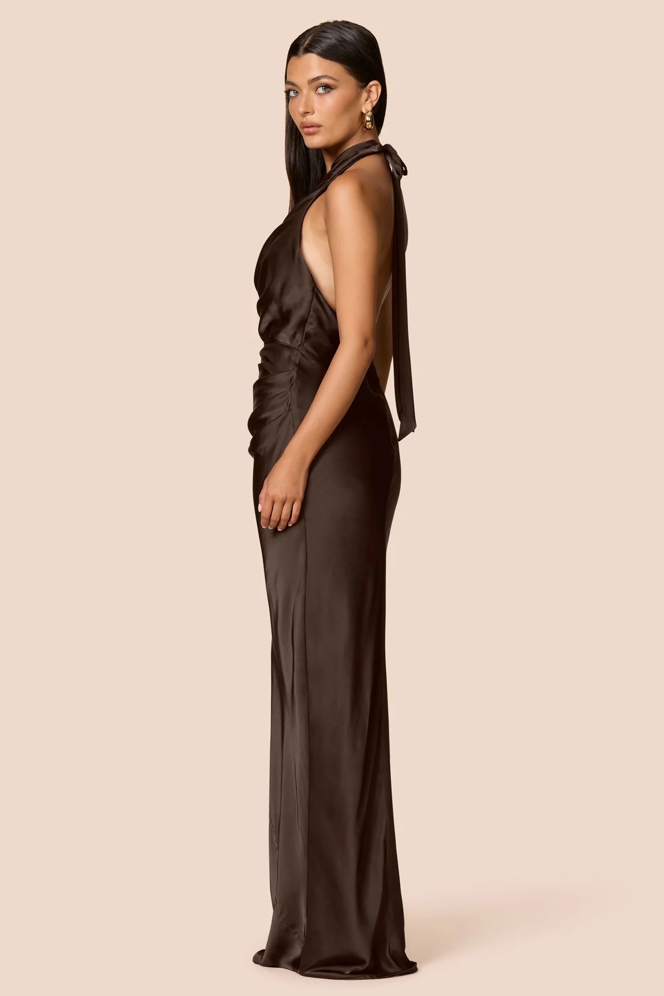 Penelope Drape Gown Mulberry