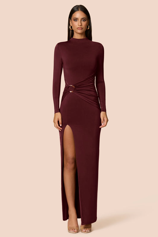Kaia LS Maxi Dress Nookie Wine