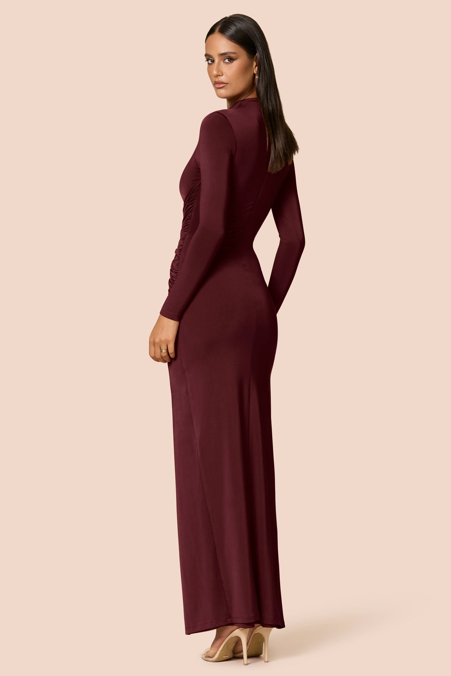 Kaia LS Maxi Dress Nookie Wine