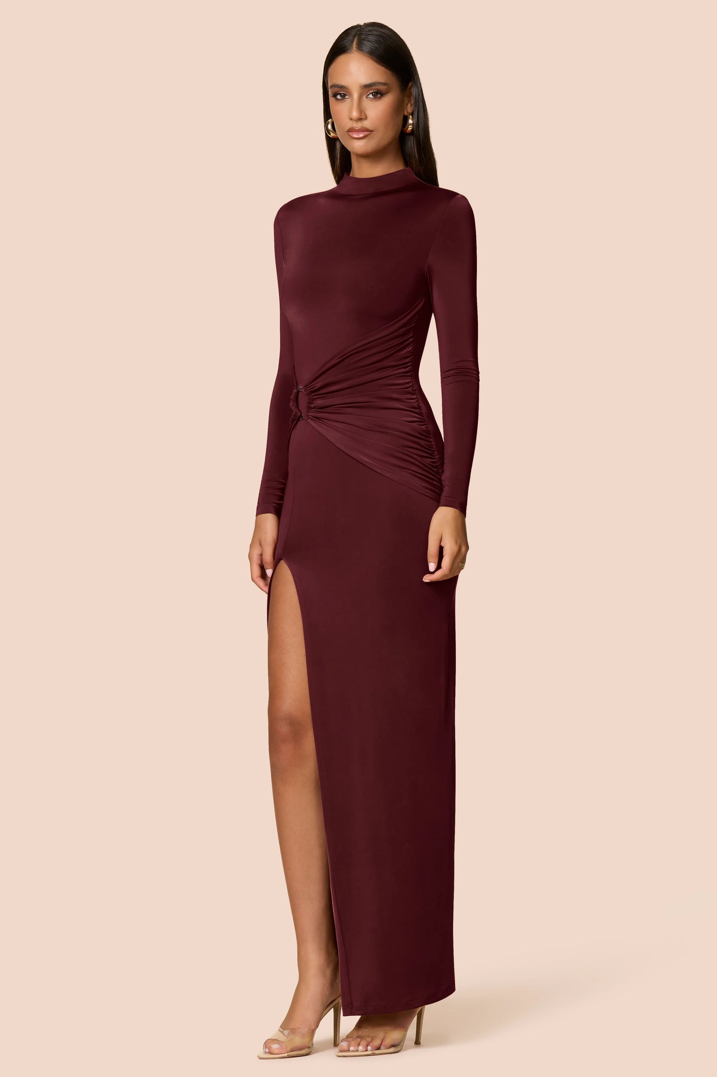 Kaia LS Maxi Dress Nookie Wine