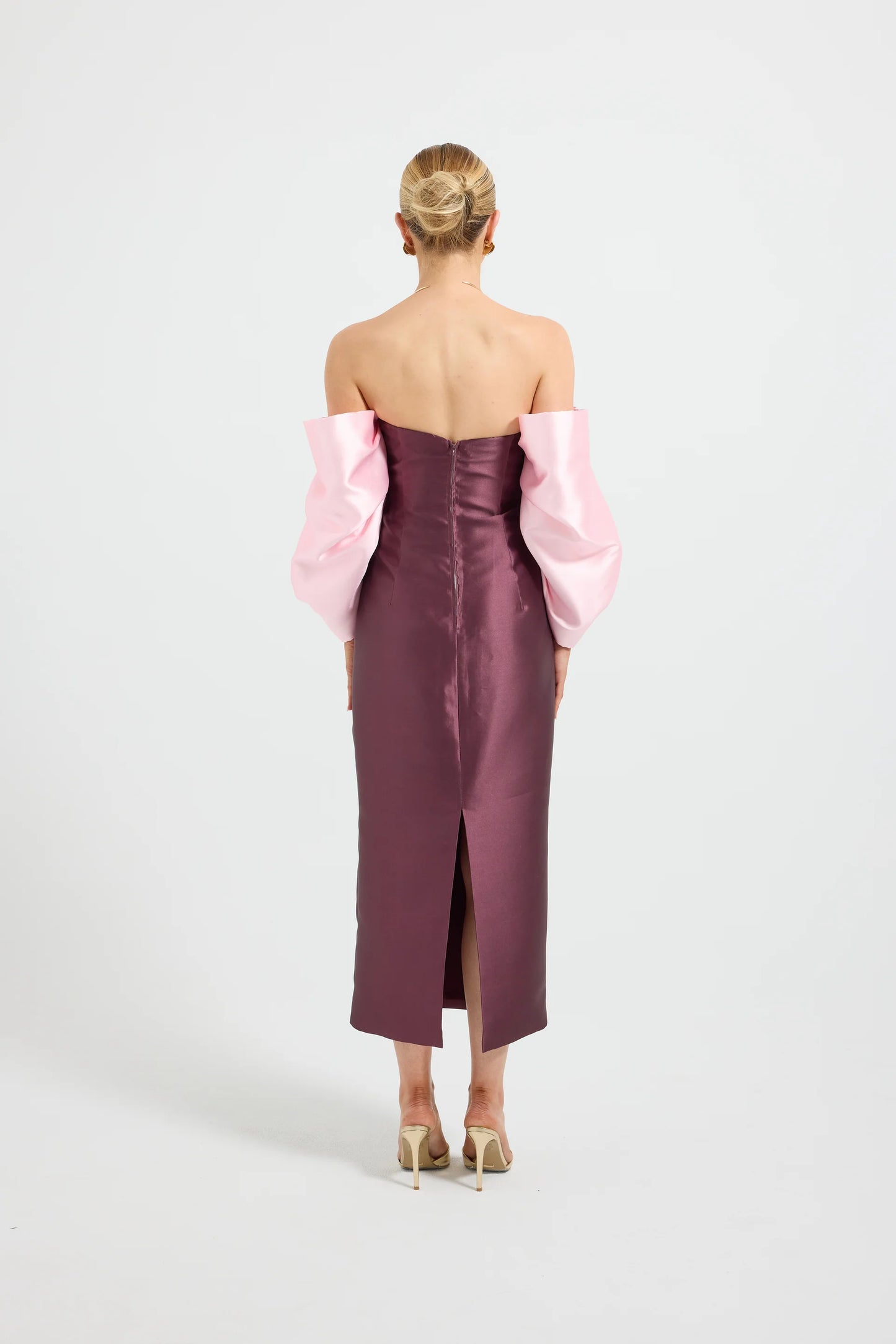 Matilda Shoulder Midi Cherry/Pink
