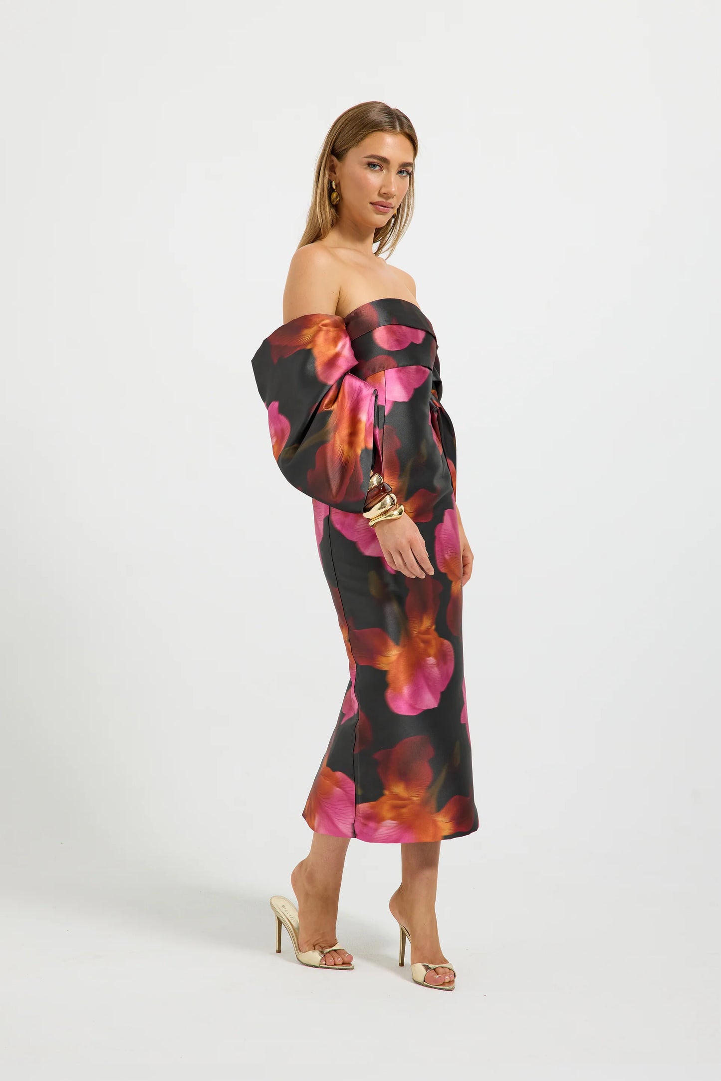 Ava Shoulder Midi Spiced Floral Pasduchas