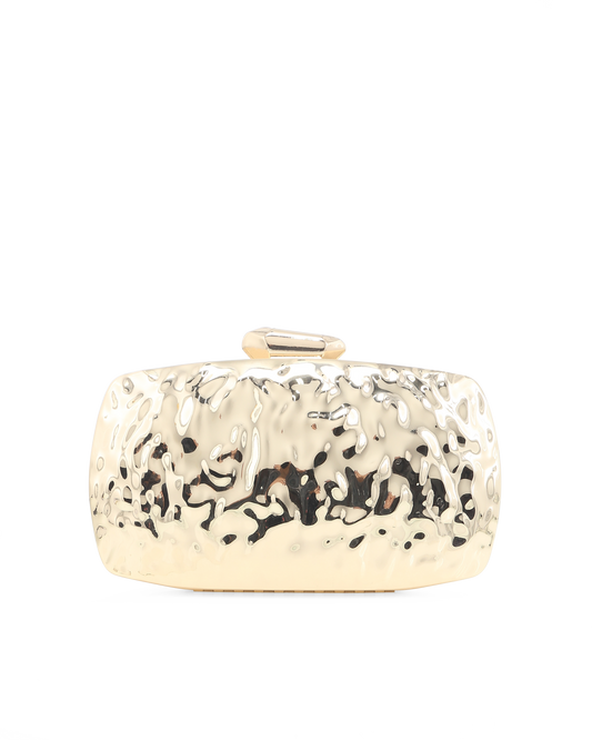 Billini Ripple Clutch Gold Metallic
