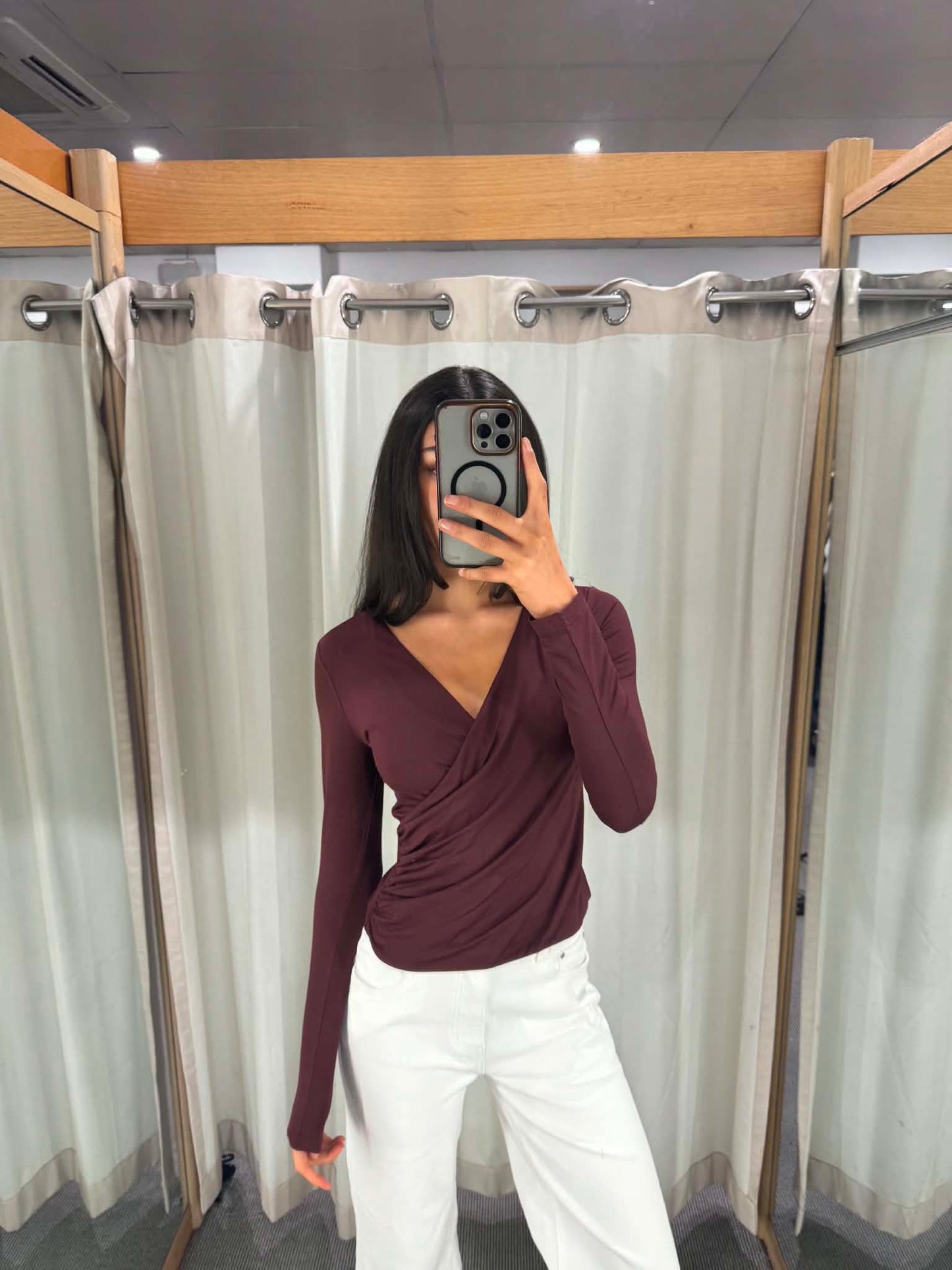 The Vienna Ruched Wrap Top