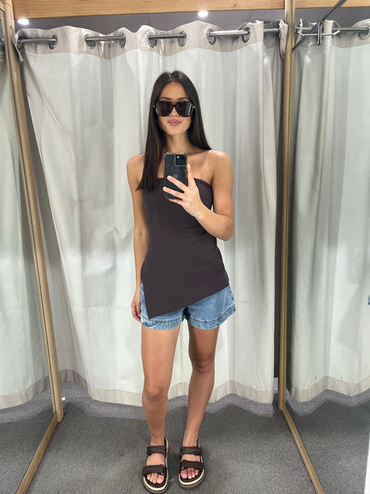 Allison strapless - choc