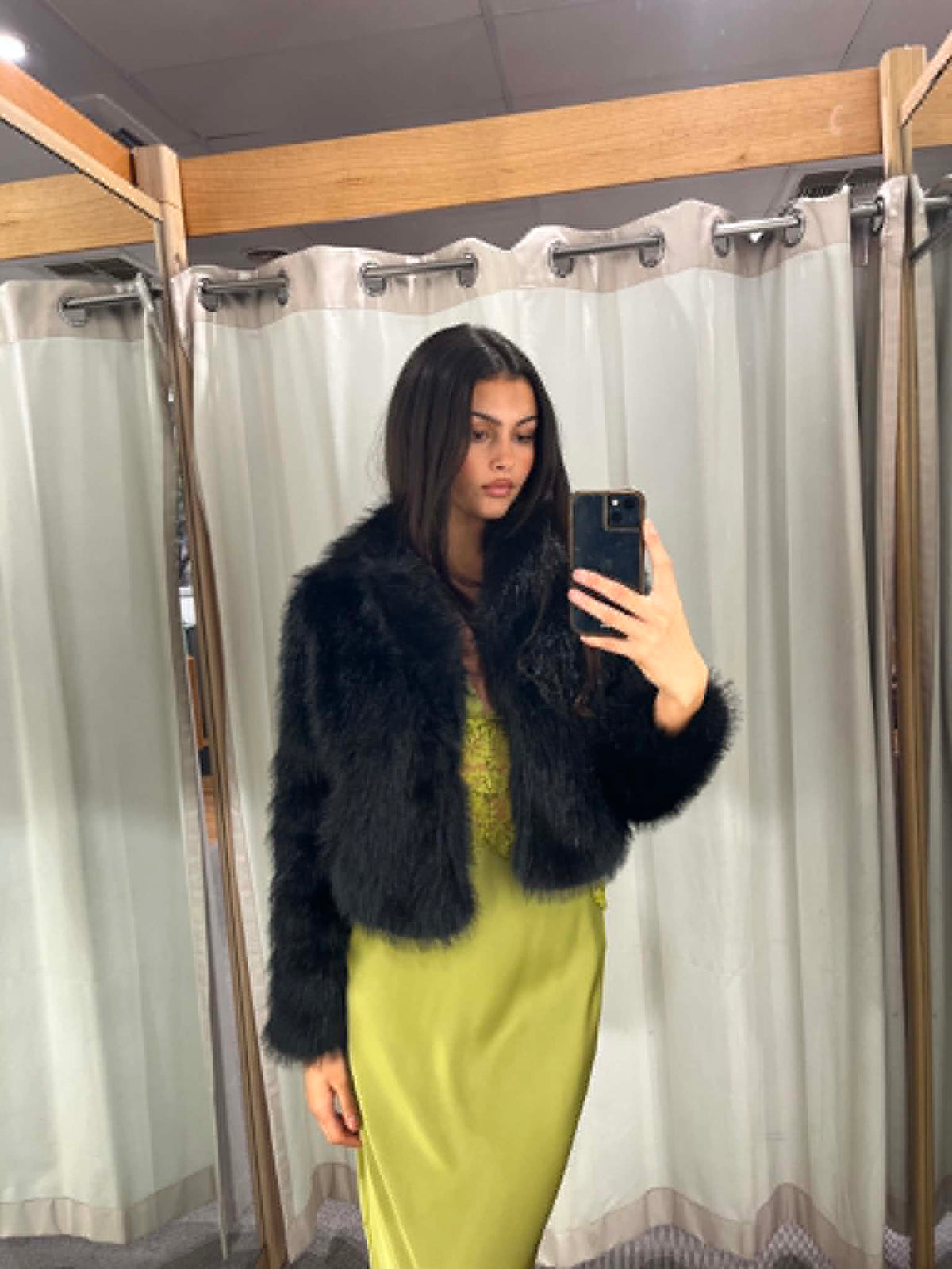 Solene Faux Fur Black