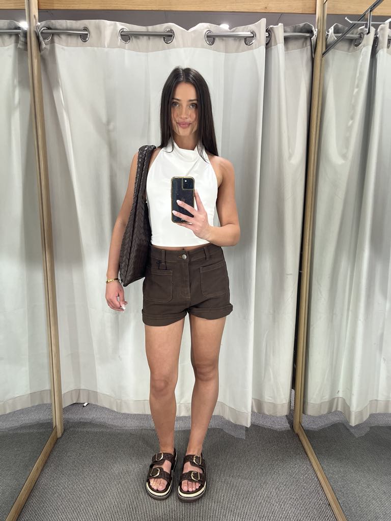 Country denim shorts - chocolate