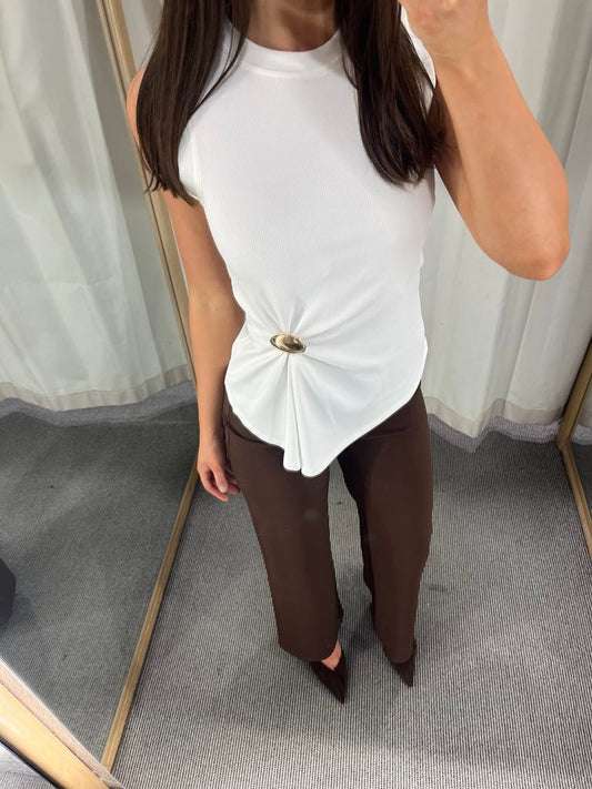The Milan Top White