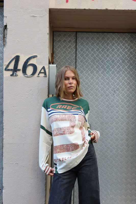 Asha LS Tee - Chalk Mutli